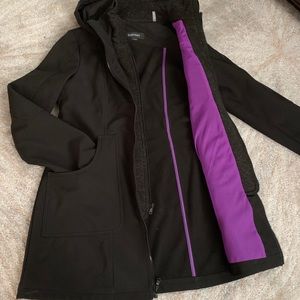 Ellen Tracy Black Waterproof Hooded Parka Size M